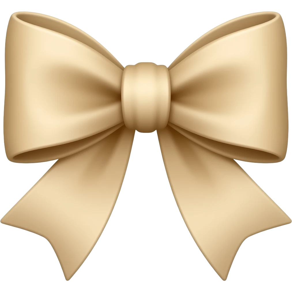 beige bow emoji