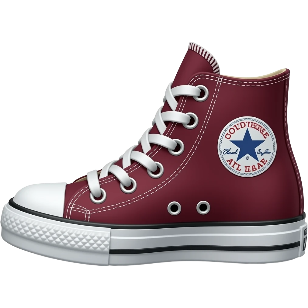 darker burgundy converse emoji
