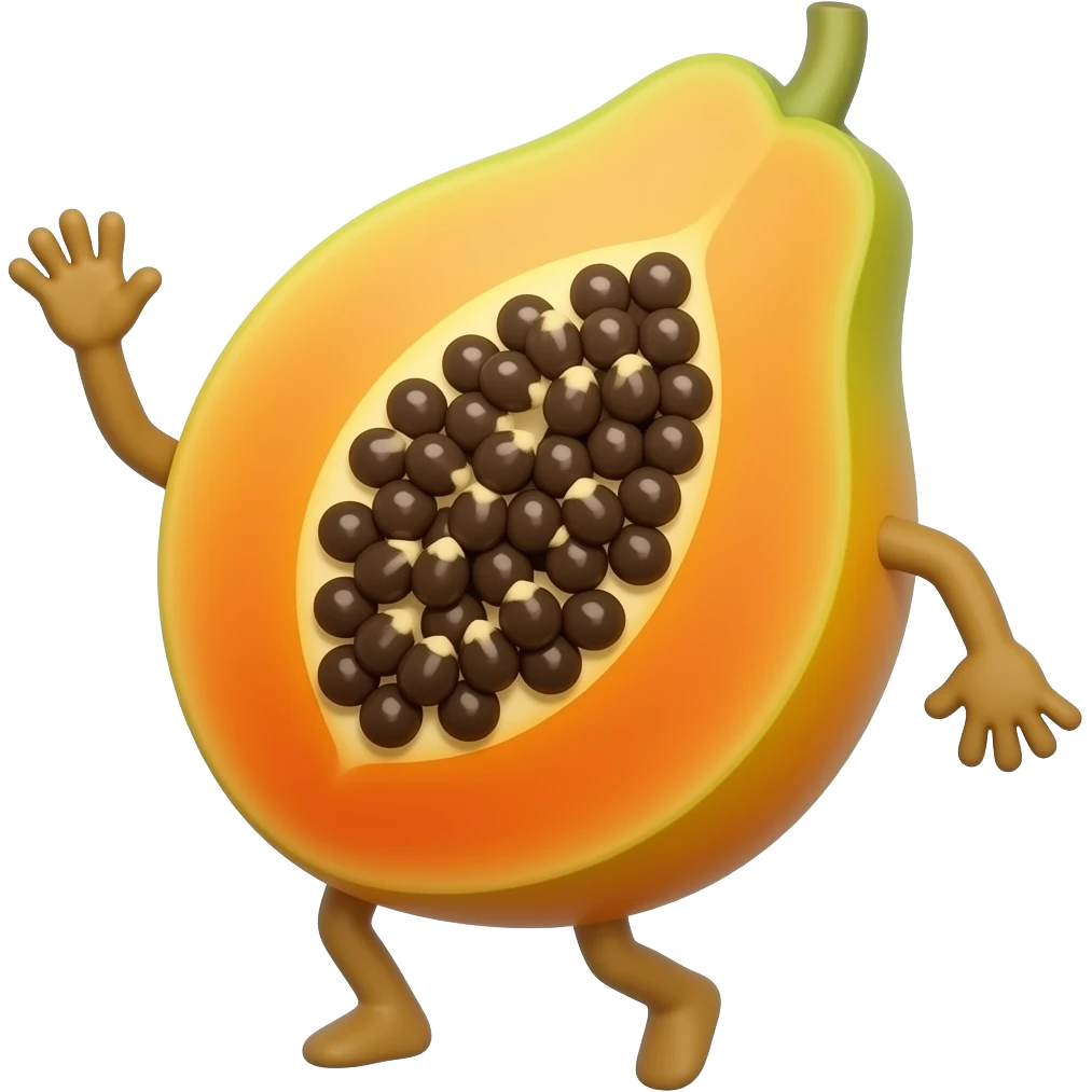 dancing papaya emoji