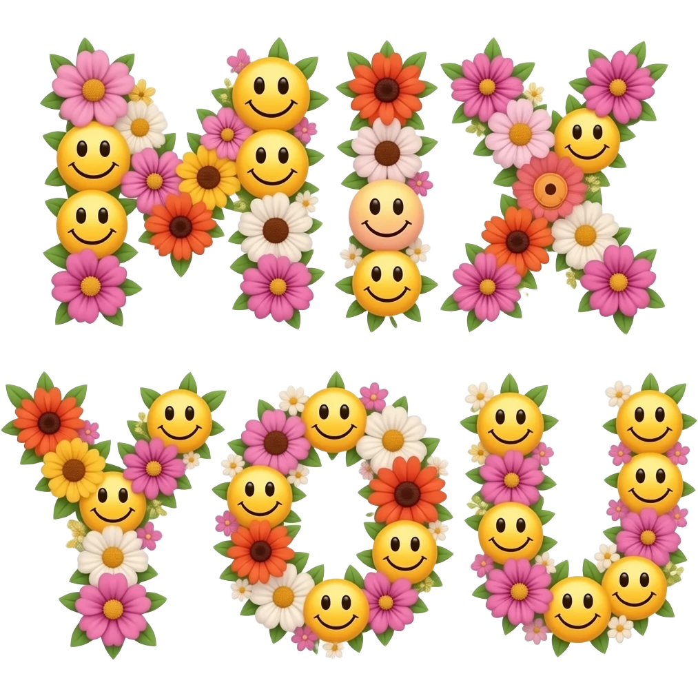 надо написать я скучаю смайликами из цветов emoji