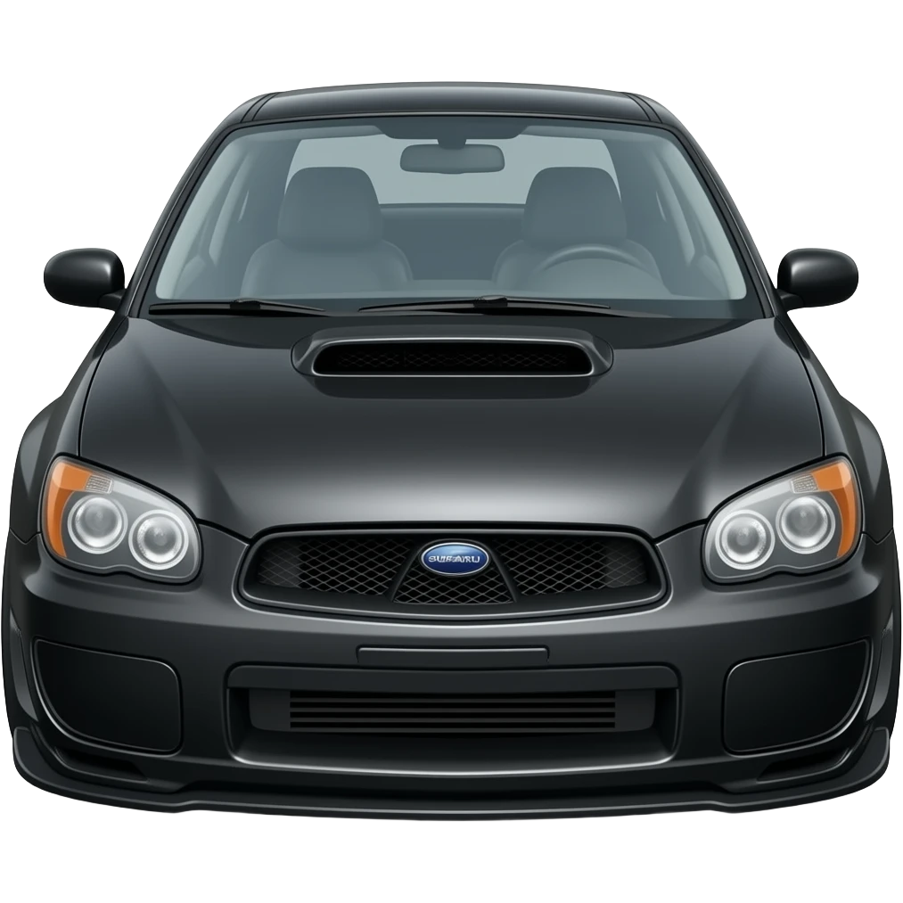 A 2003 WRX sti doing burnouts all black emoji