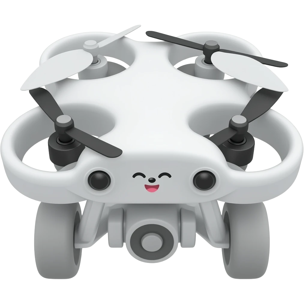 dji neo mini drone with a face emoji