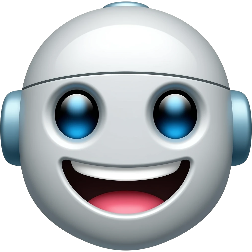 Robot head laughing emoji