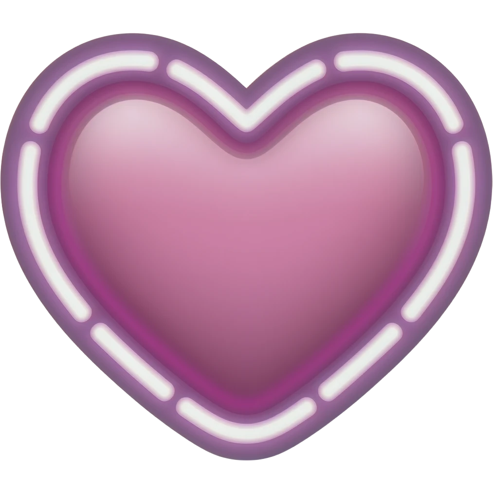 Neon heart emoji