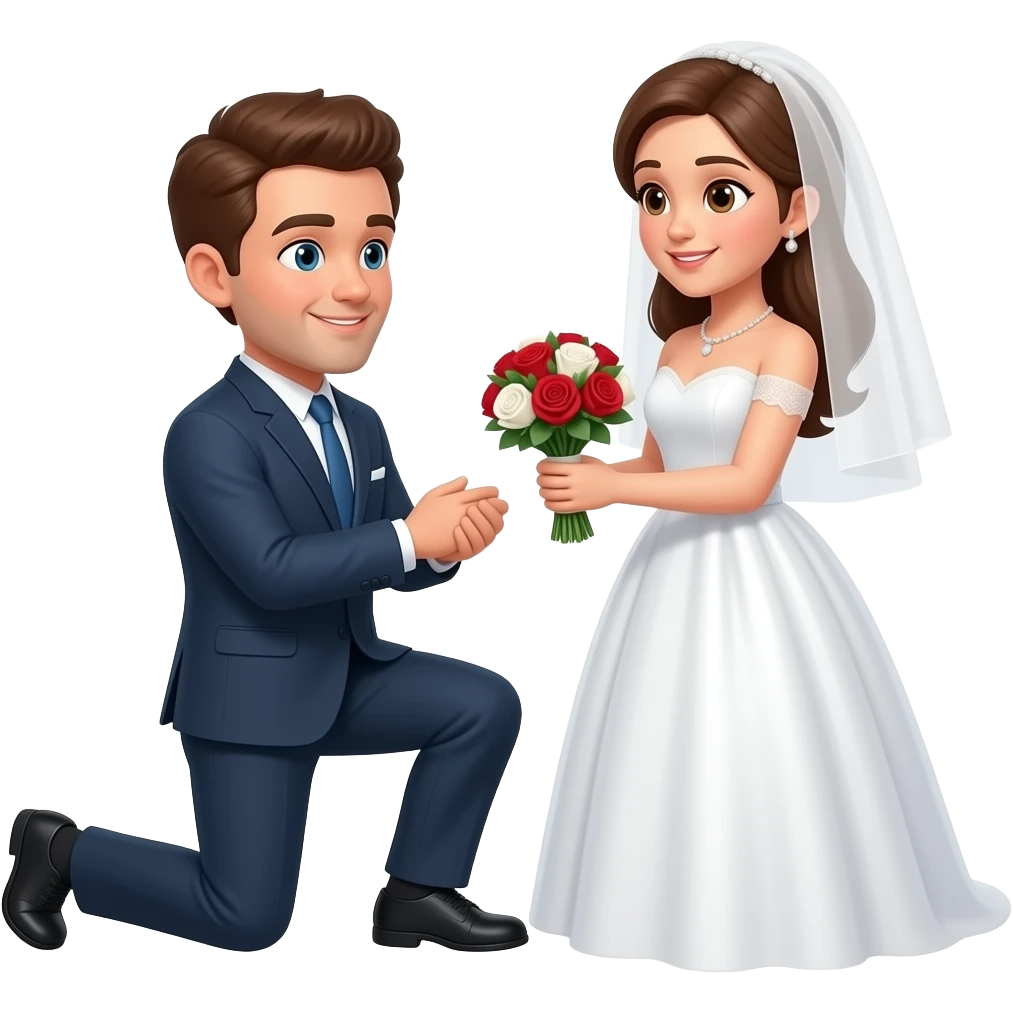 Мужчина делает предложение выйти замуж emoji