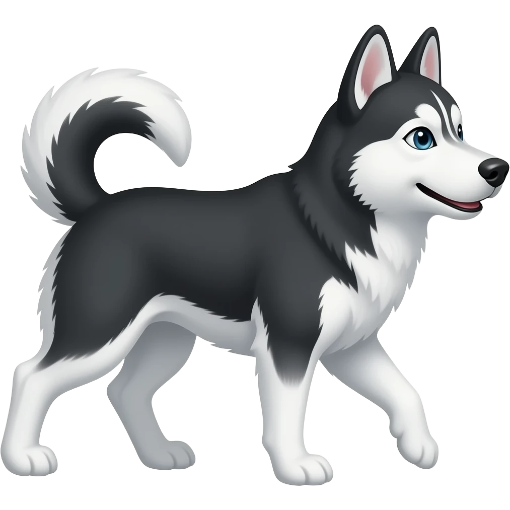 Husky andando emoji