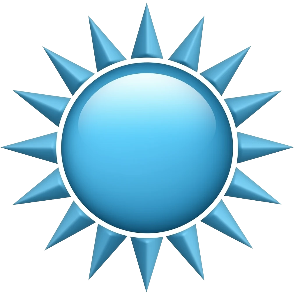 Blue sun emoji