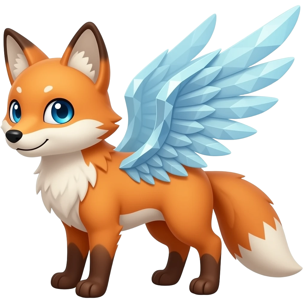 Crystalwing fox emoji