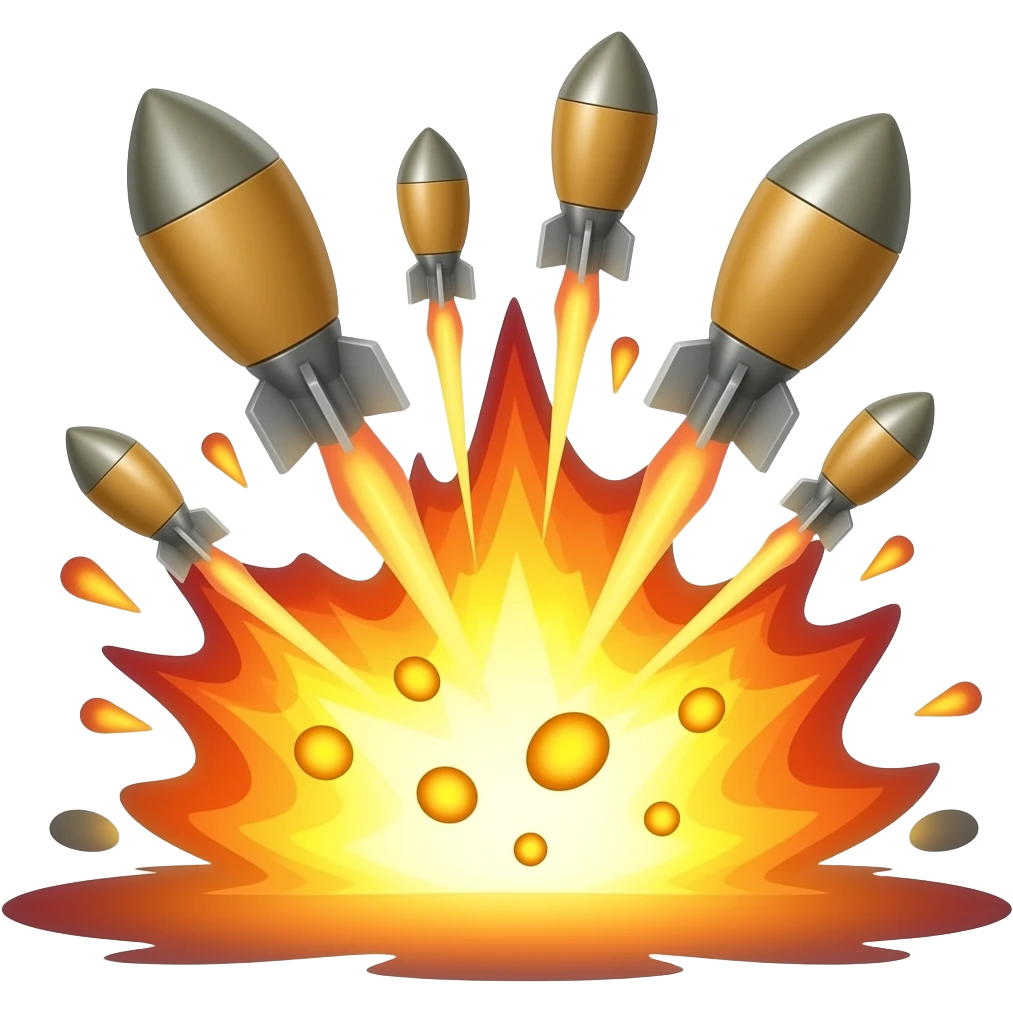 Bombs blasting emoji