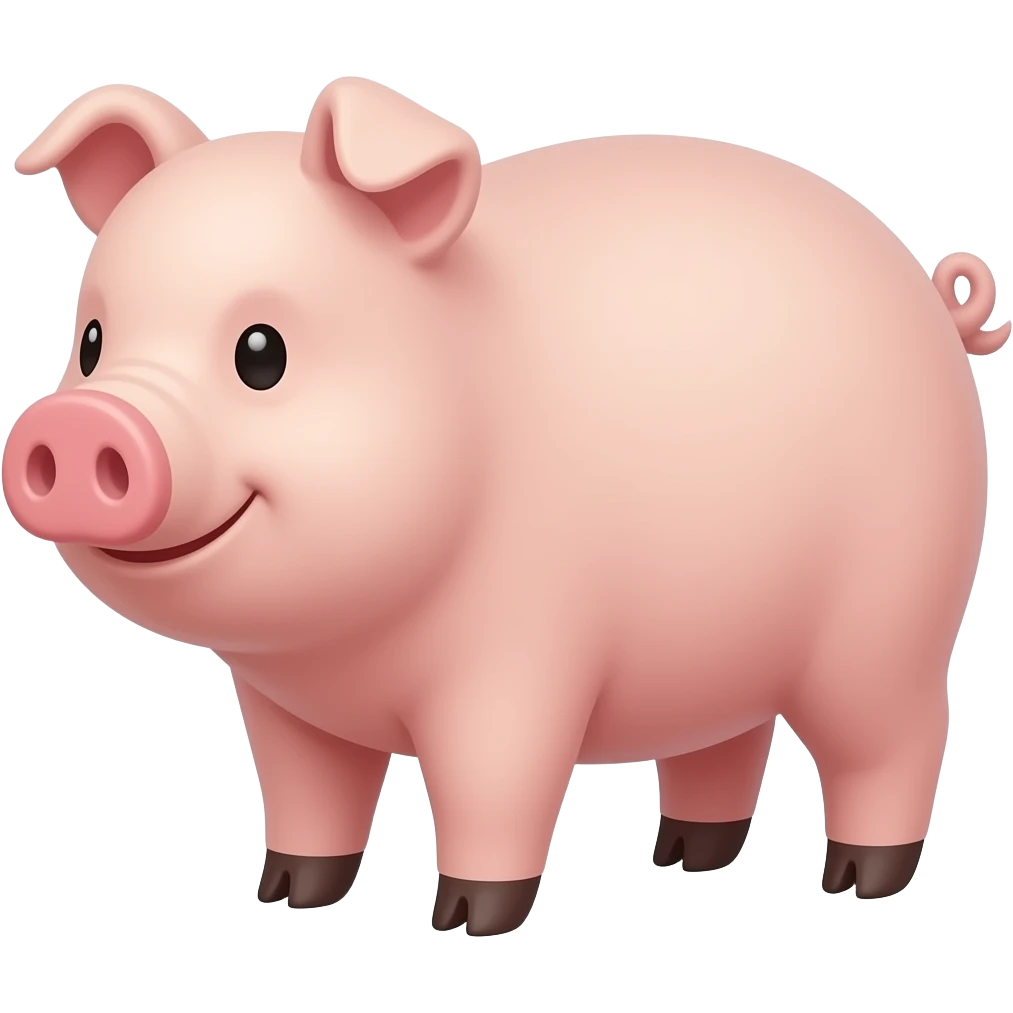 serios pig emoji