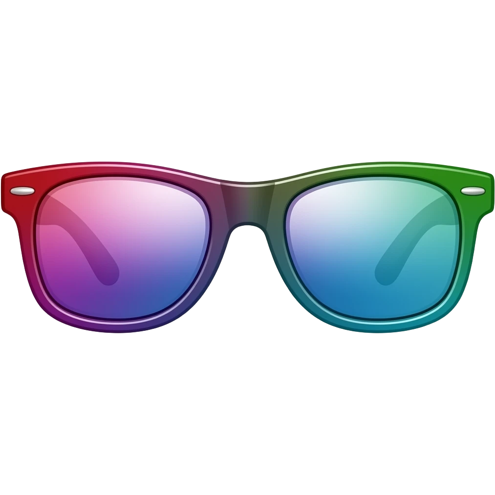RGB colored Eye glasses 🕶️ emoji