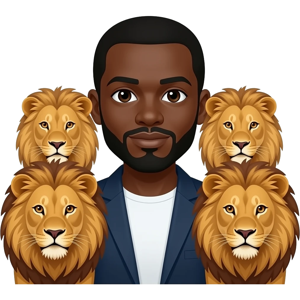 NEGRO CON LEONES emoji