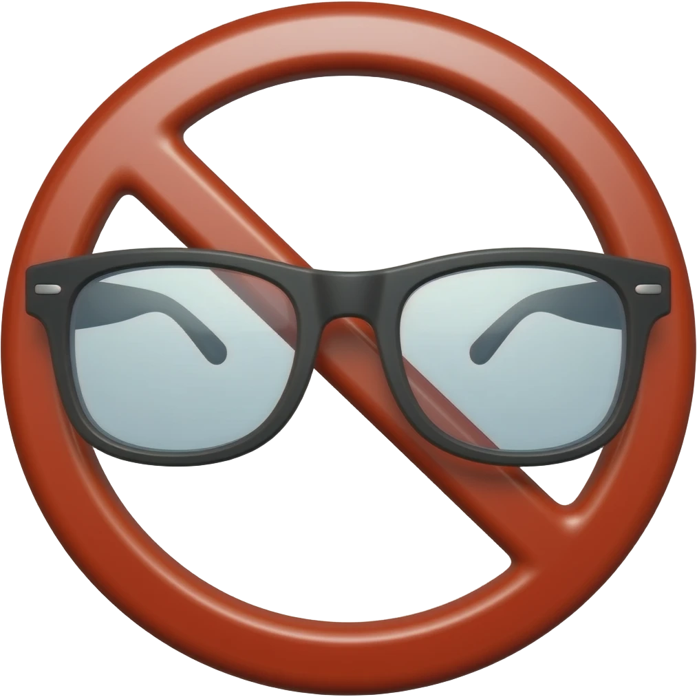 prohibited glasses emoji
