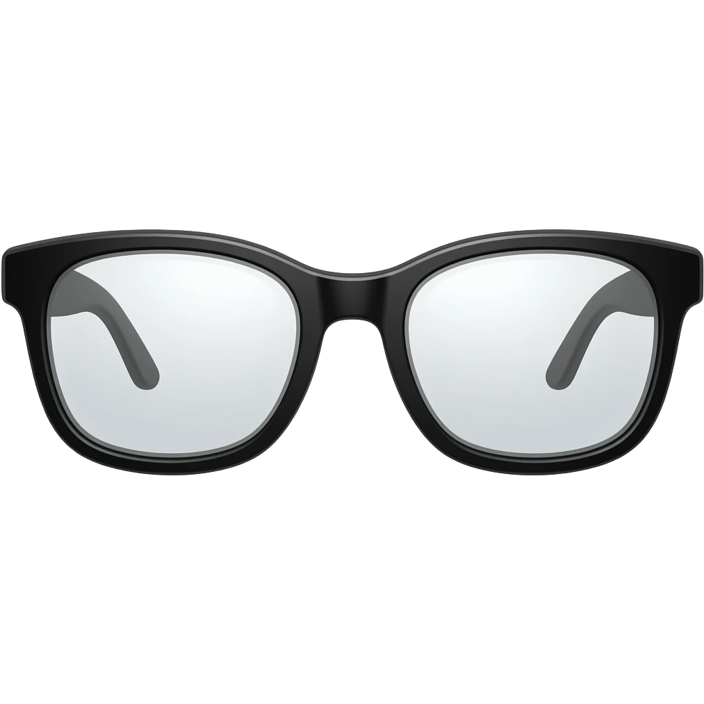 Fully black Eye glasses 🕶️ emoji