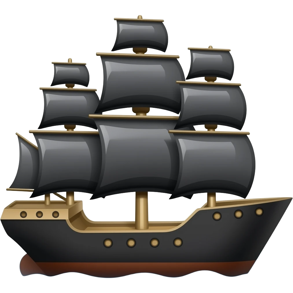 Black shiip emoji