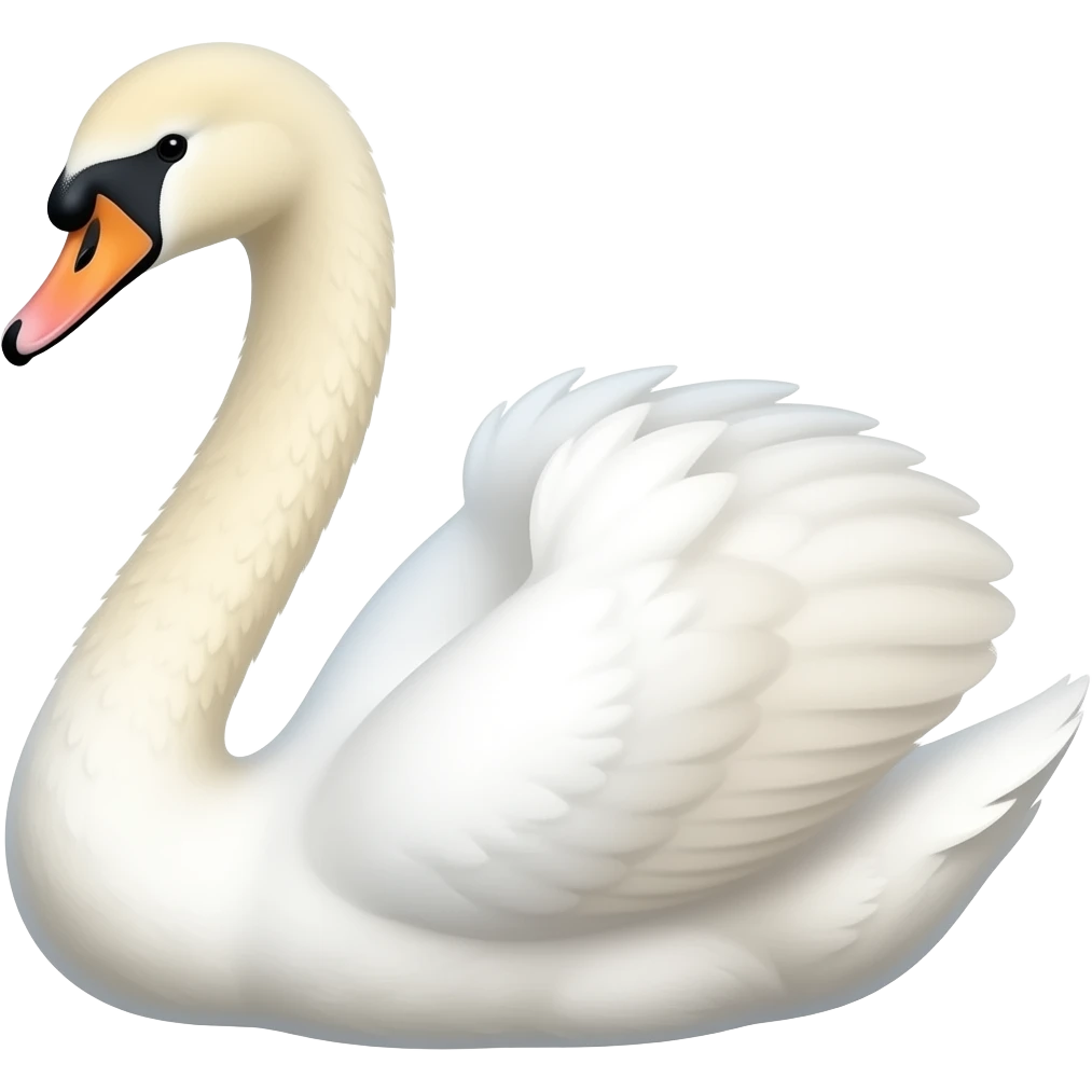 White emoji swan emoji