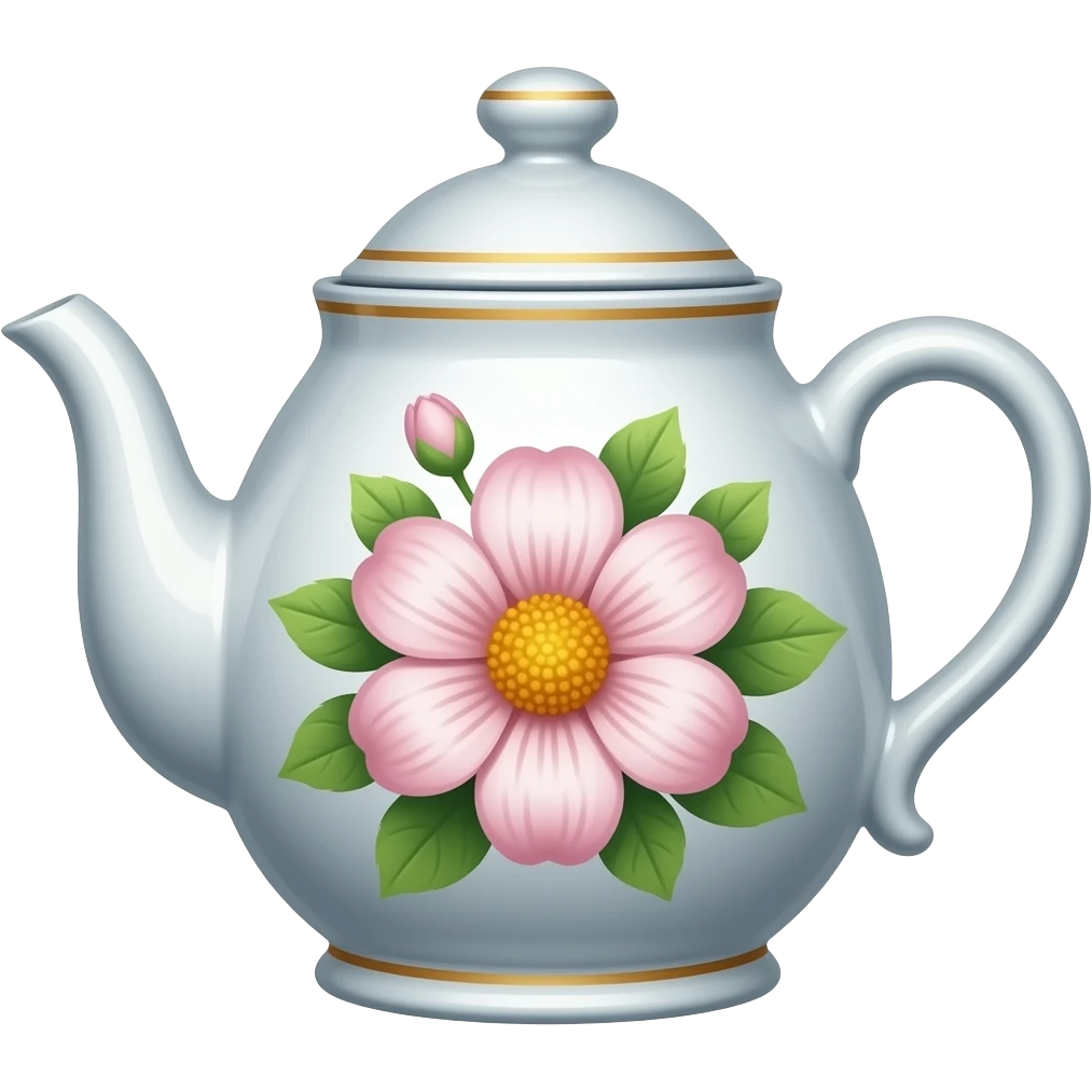 a floral teapot emoji