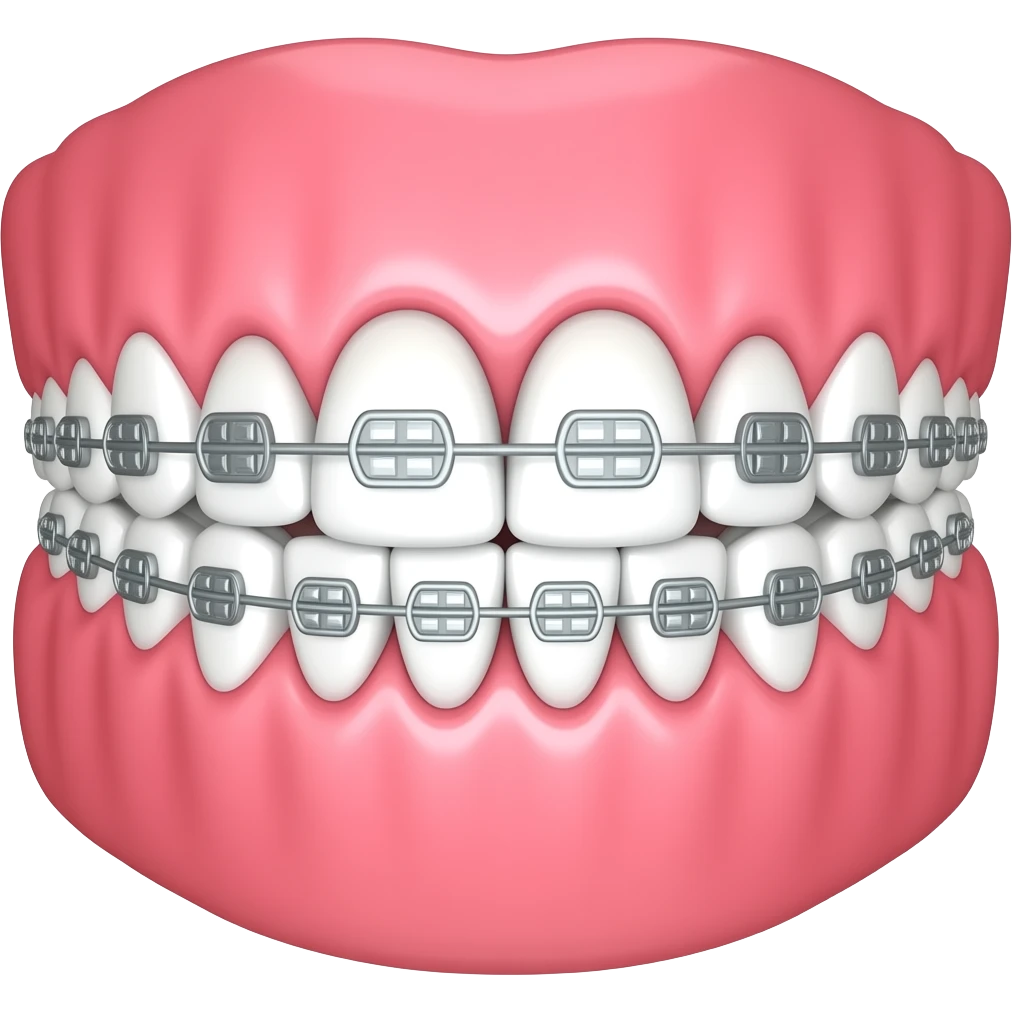 Dientes con brackets emoji