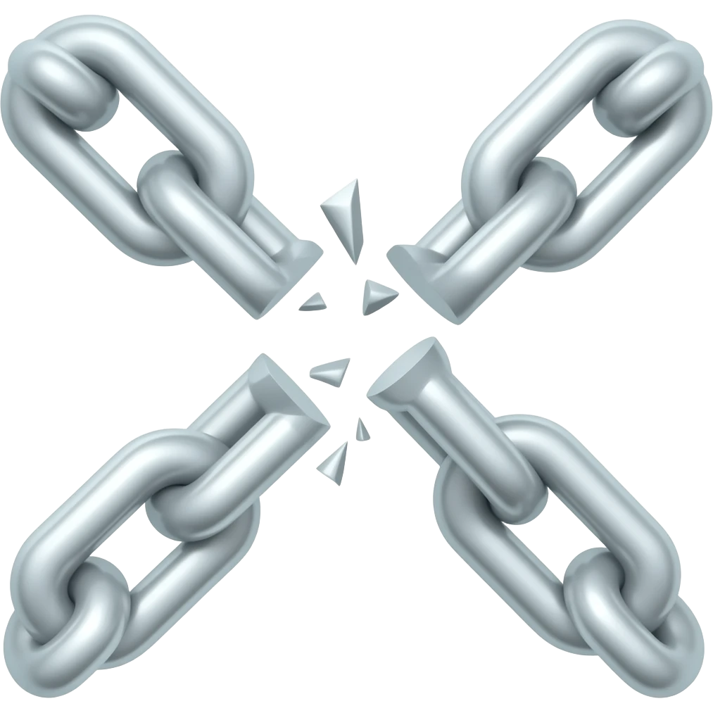 broken chain emoji