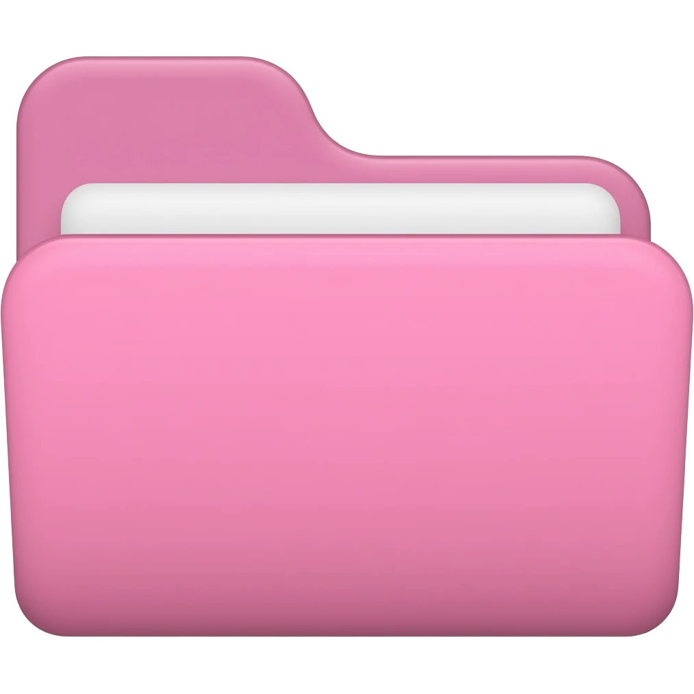 pink folder emoji