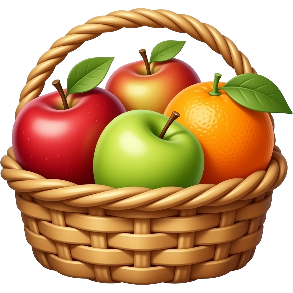 Basket with fruits emoji