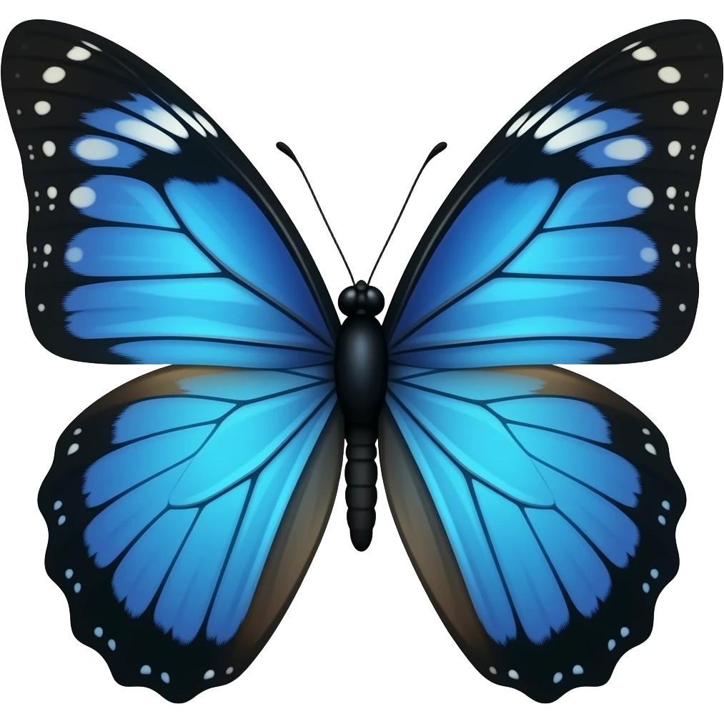 navy blue butterfly emoji