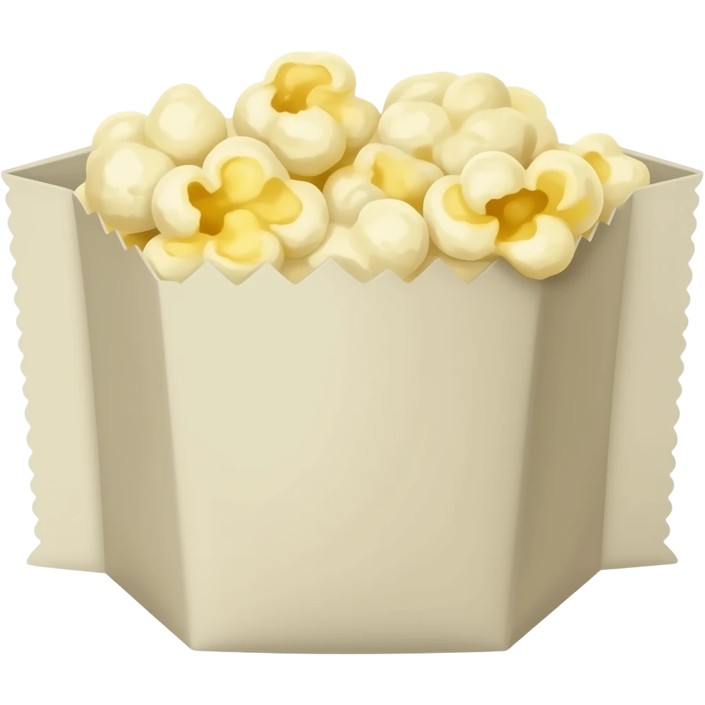 Popcorn in beige package emoji