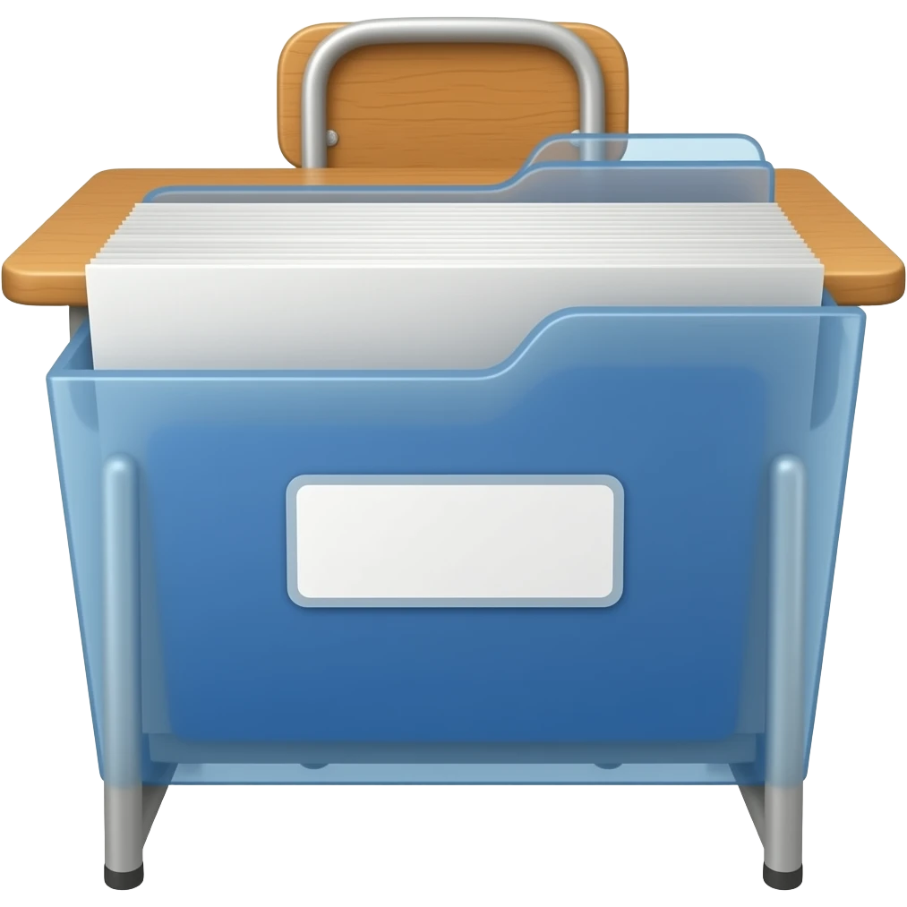a classroom plastic file folder emoji