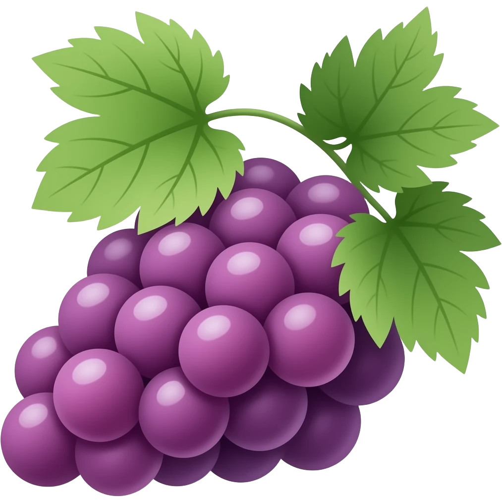Make it more emoji like this. 🍇 emoji