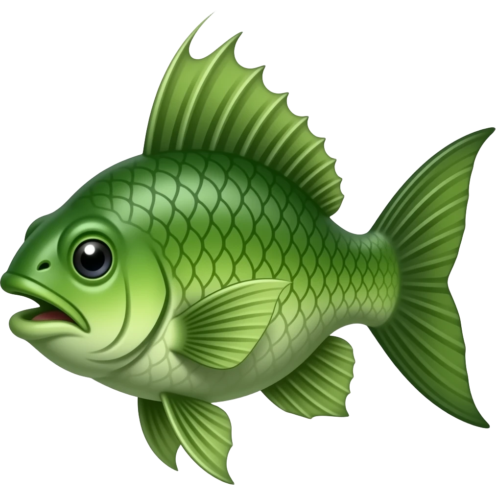 The hulk but in fish form emoji