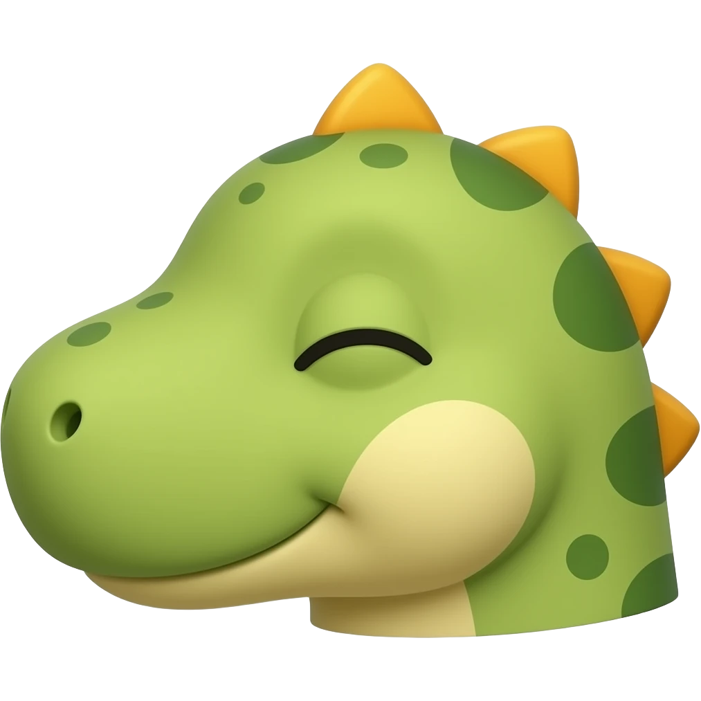 dino face sleeping 😴 emoji