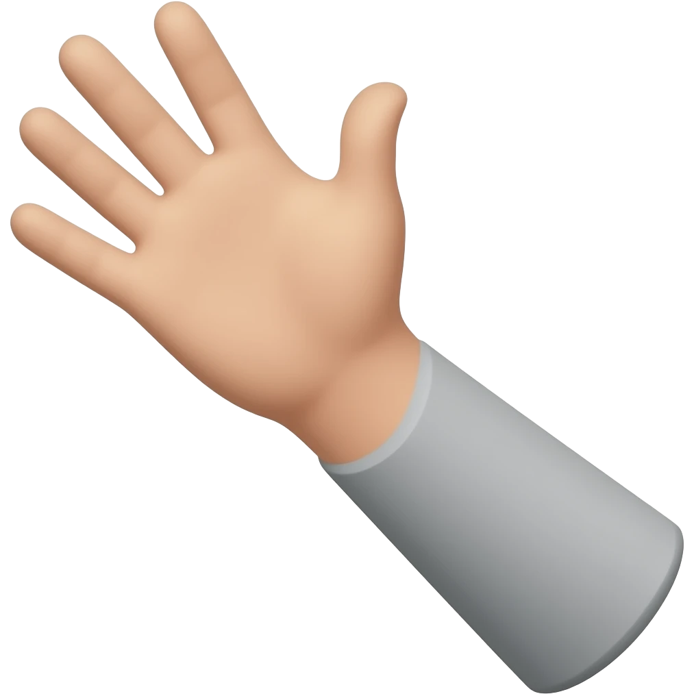 손목부분도 위처럼 회색표면으로 해주고 손목을 좀 더 길게 emoji