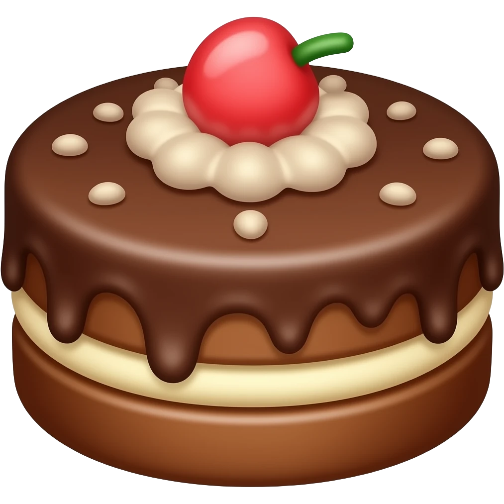 Moist chocolate cake emoji