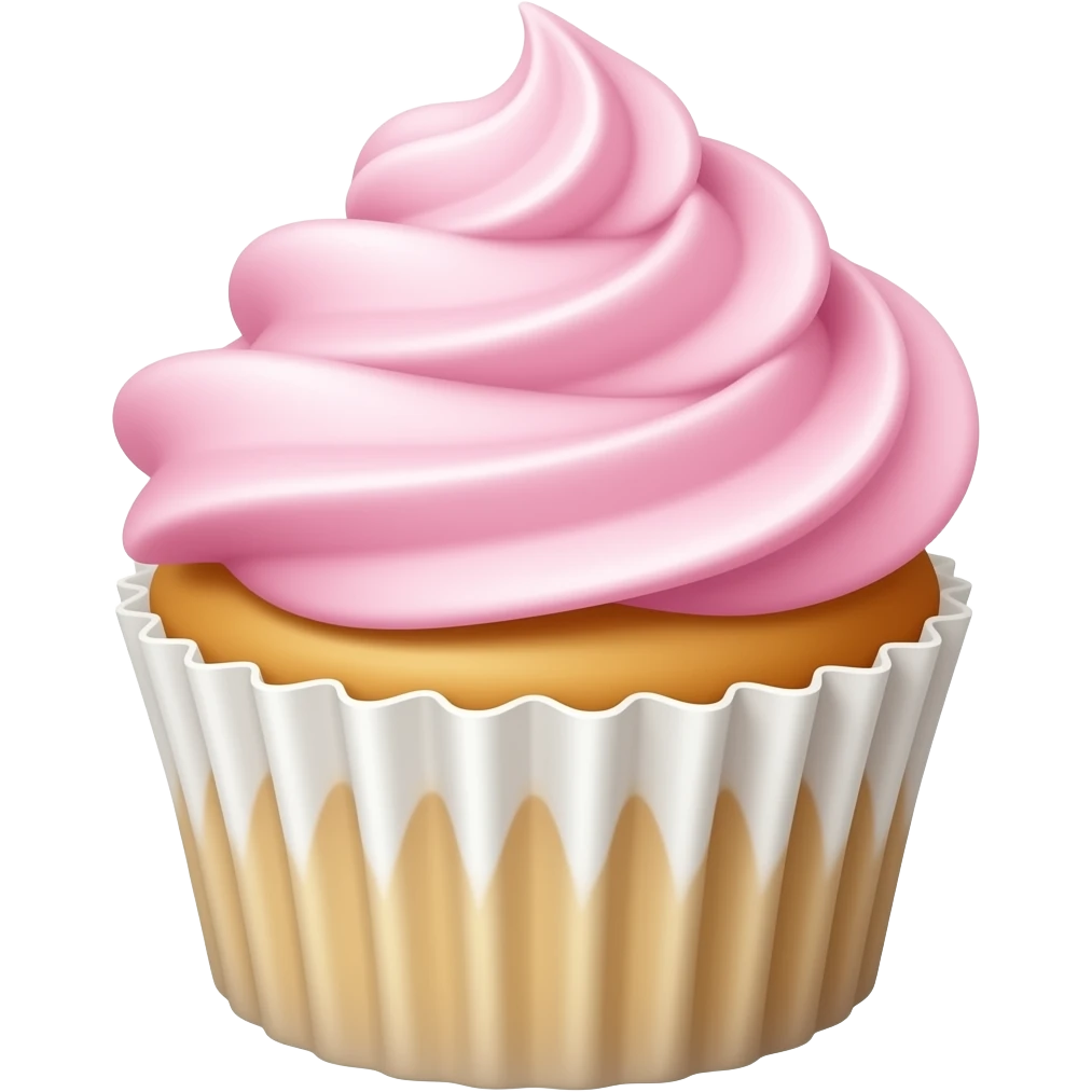 Cupcake with pink icing emoji