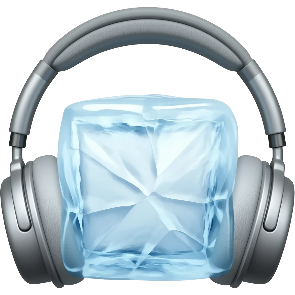 unos audifonos con hielo emoji