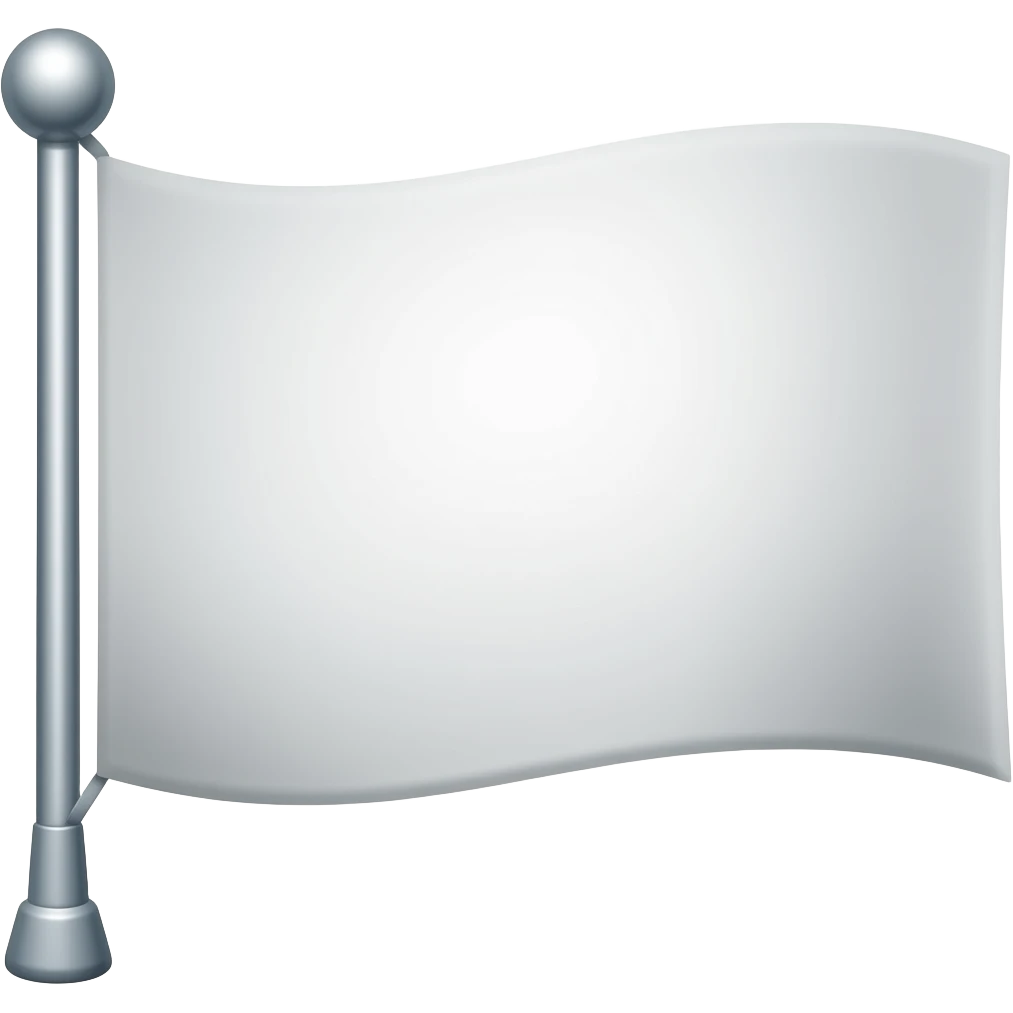 White flag with cube on it emoji