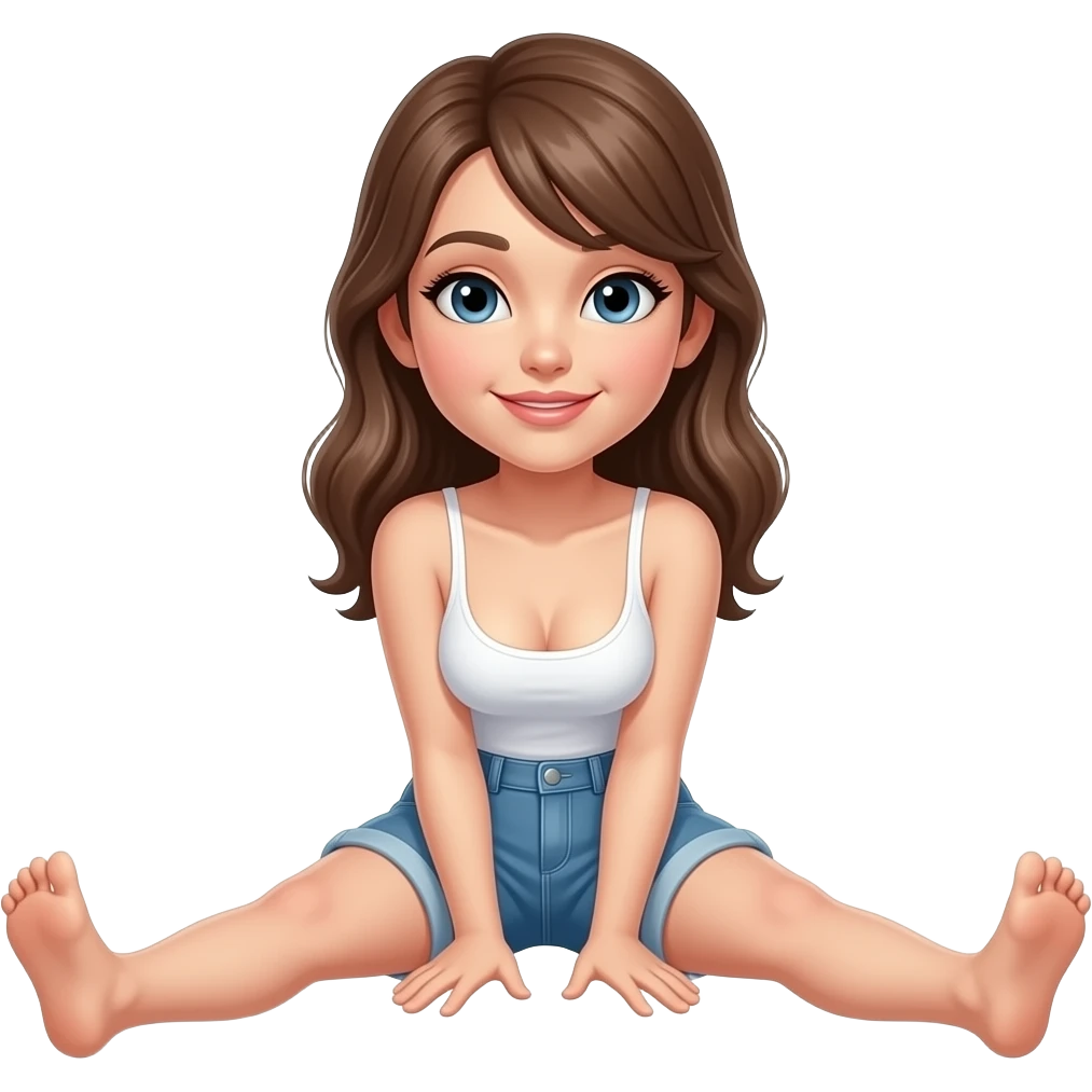 Girl spreading legs for sex emoji