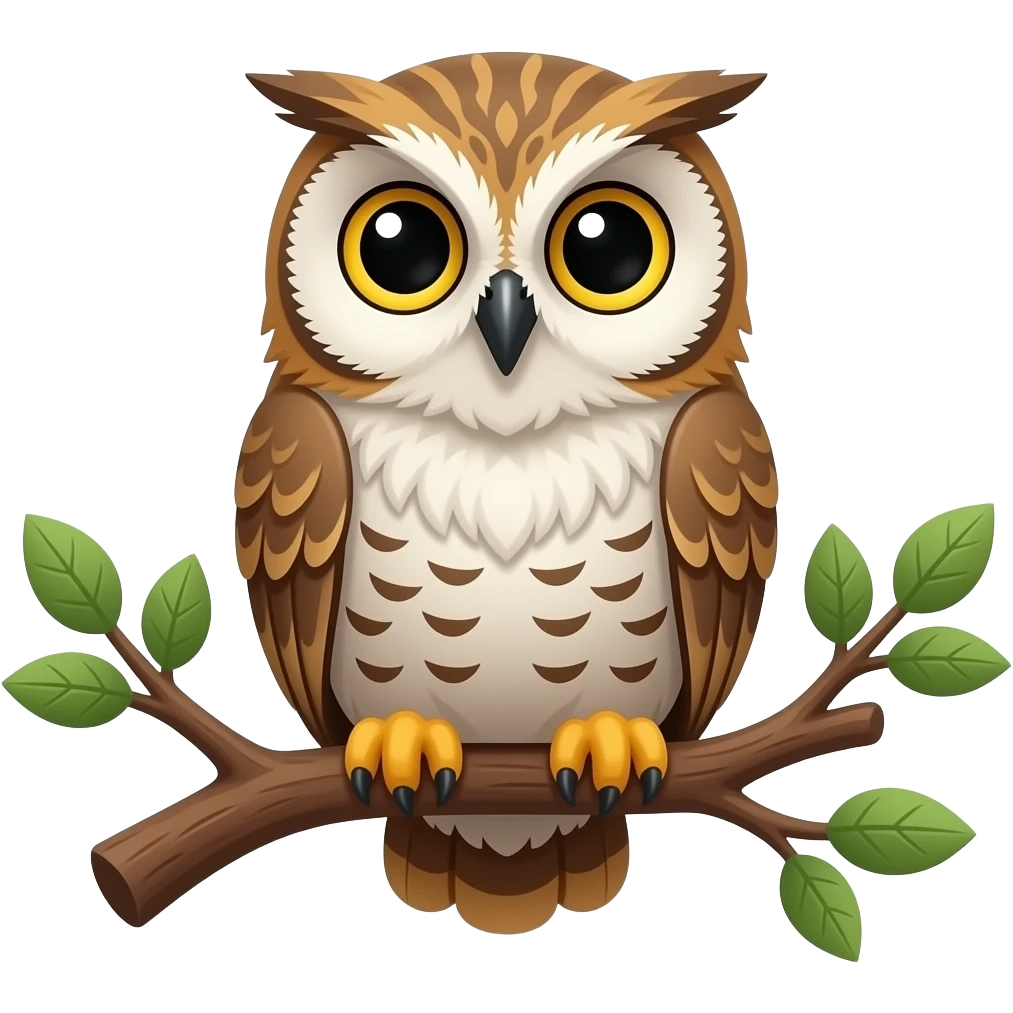 owl cat sitting emoji