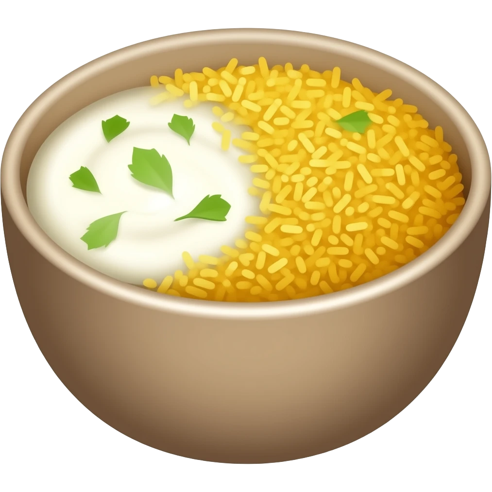 Khichdi with curd emoji