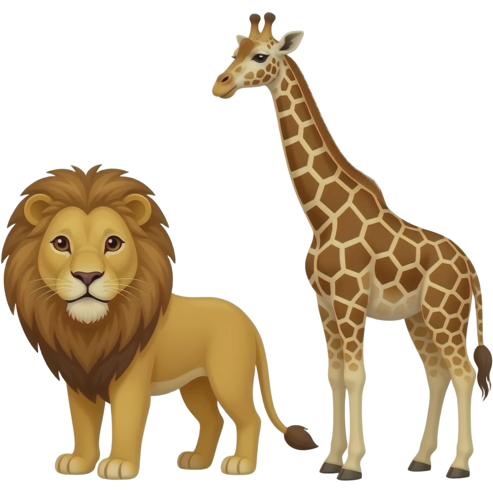 lion giraffe emoji