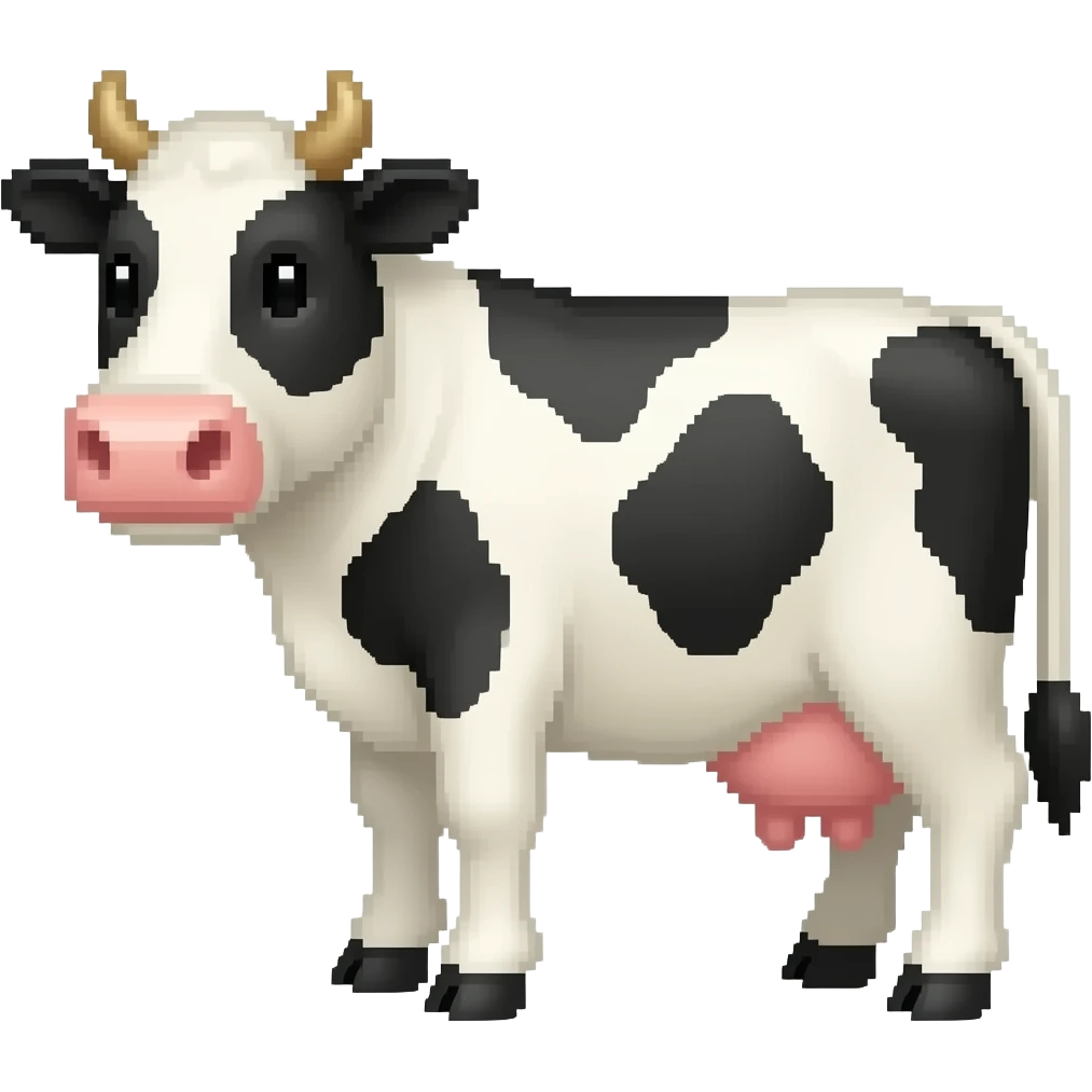 Cow pixel emoji