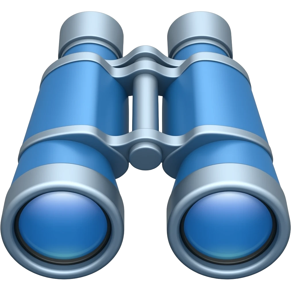 blue binocular emoji