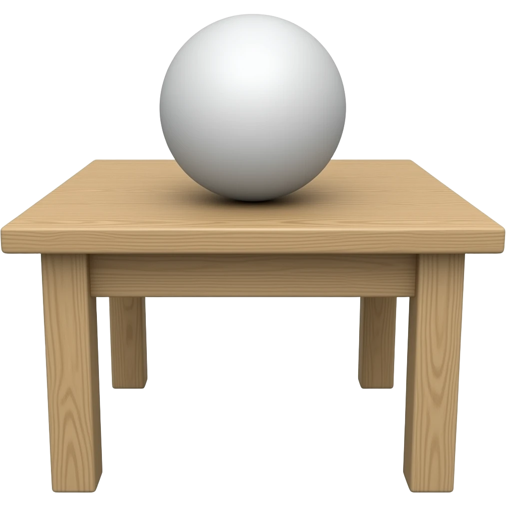 put a smaller ball on top of a table emoji