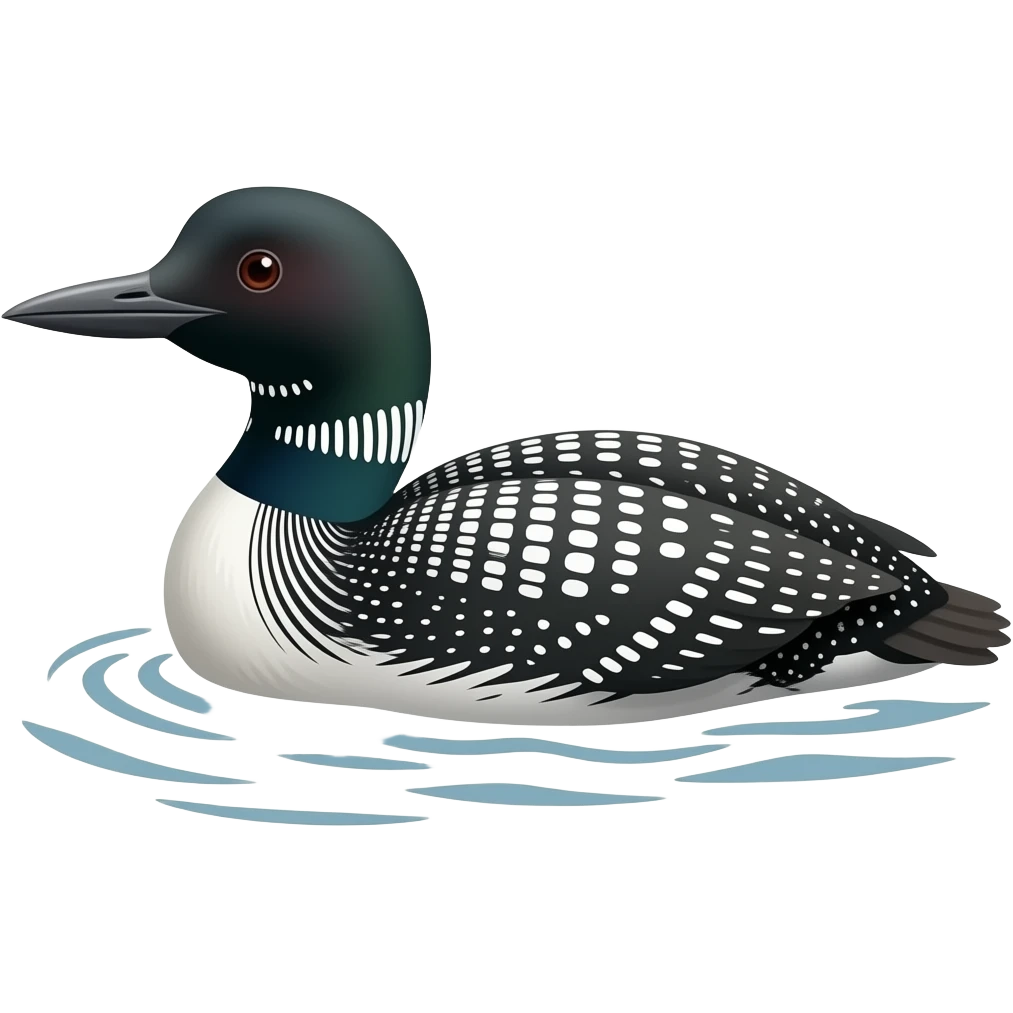 can you do it as an outline of a common loon emoji