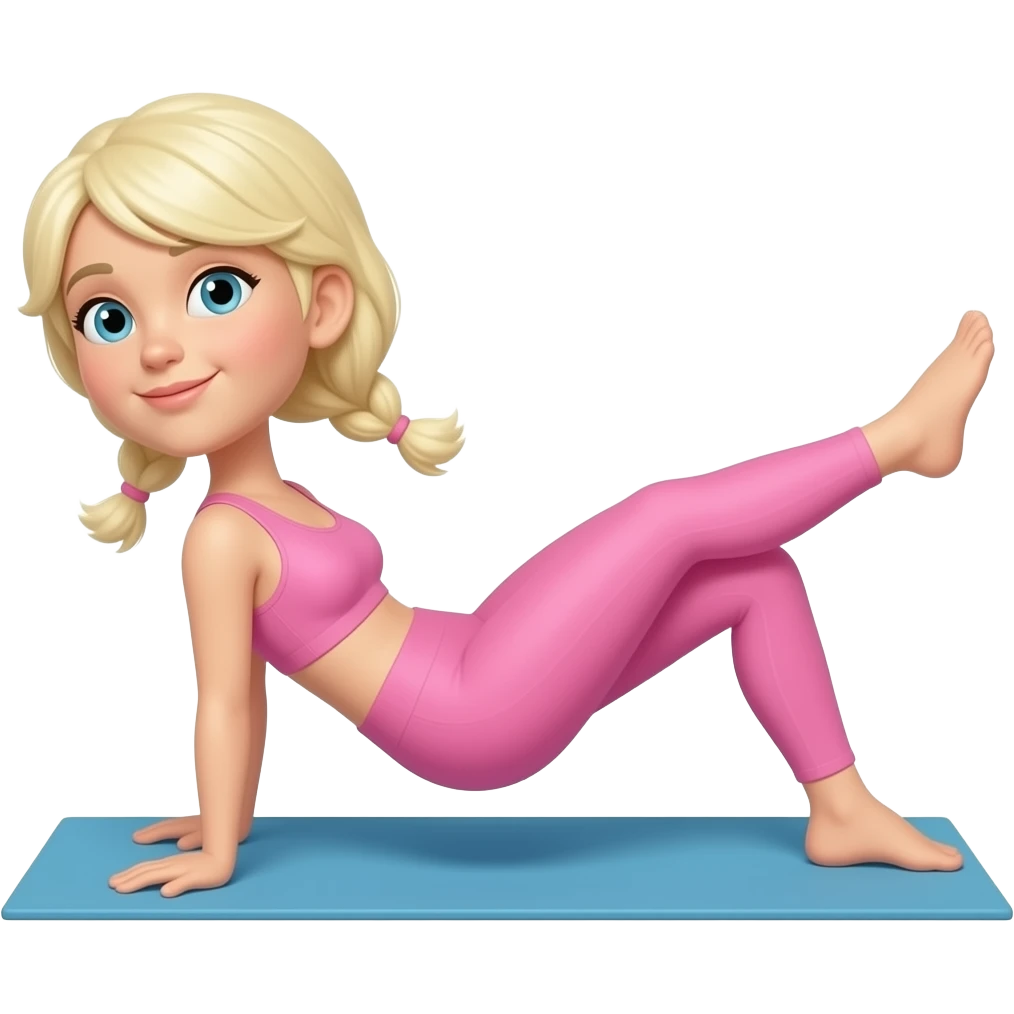 Pink pilates emoji
