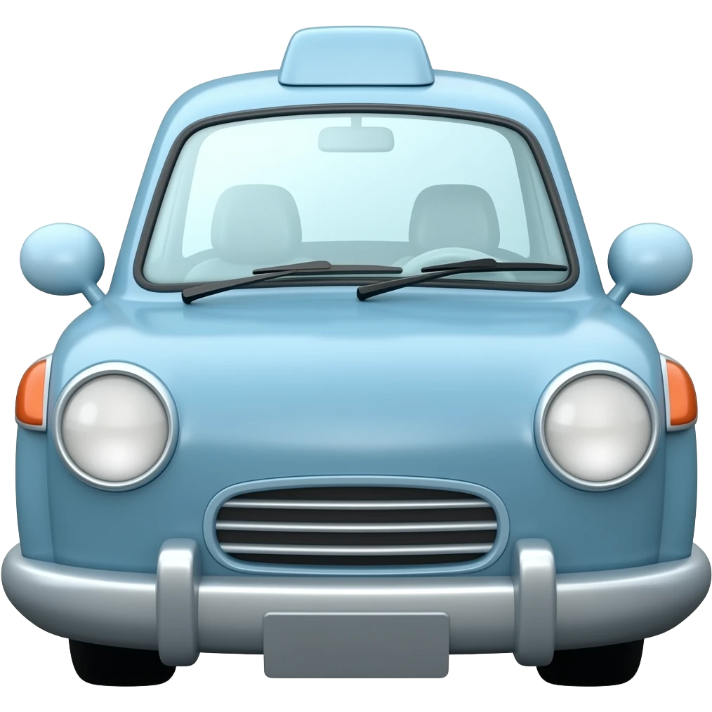 Make it baby blue and take away the air wind lines around the car emoji
