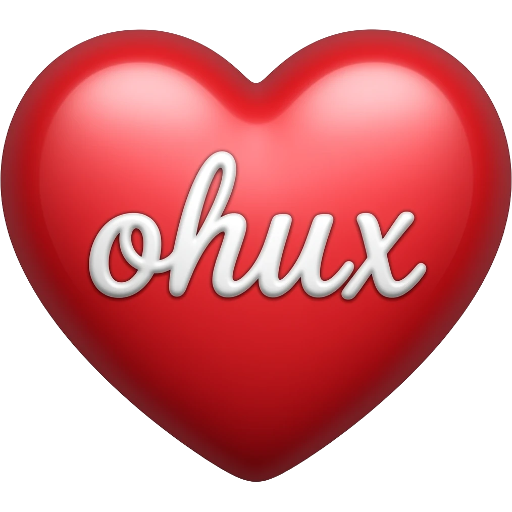 make a heart with writing on it emoji