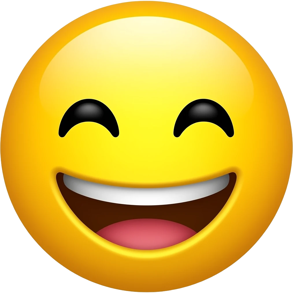 A circular yellow laughin emoji face emoji