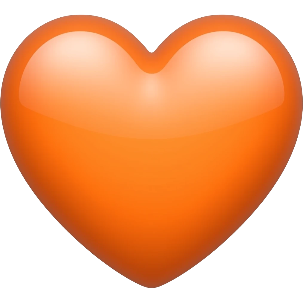 peach color orange heart emoji