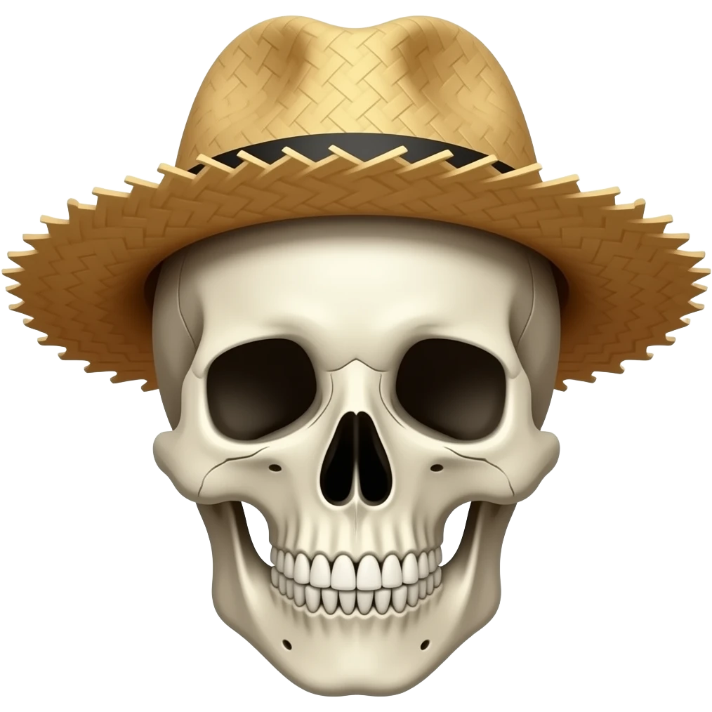 Straw hat skull emoji